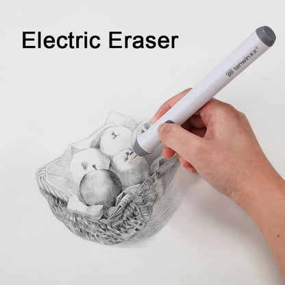 Tenwin Adjustable Electric Eraser – Precision Battery-Powered Sketch Tool with Refills