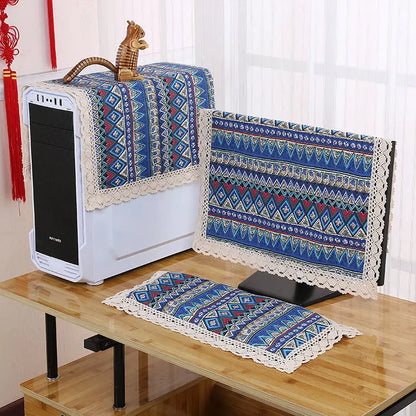 Cotton Linen Computer Monitor Dust Cover